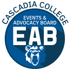 Blue and white Events and Advocacy Board logo 
