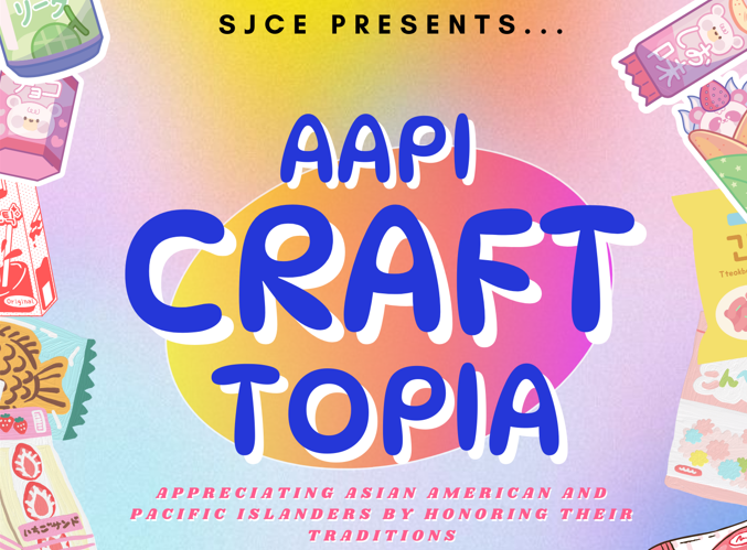 Colorful logo that says AAPI craft topia